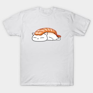 Chubby Cat Shrimp Sushi T-Shirt